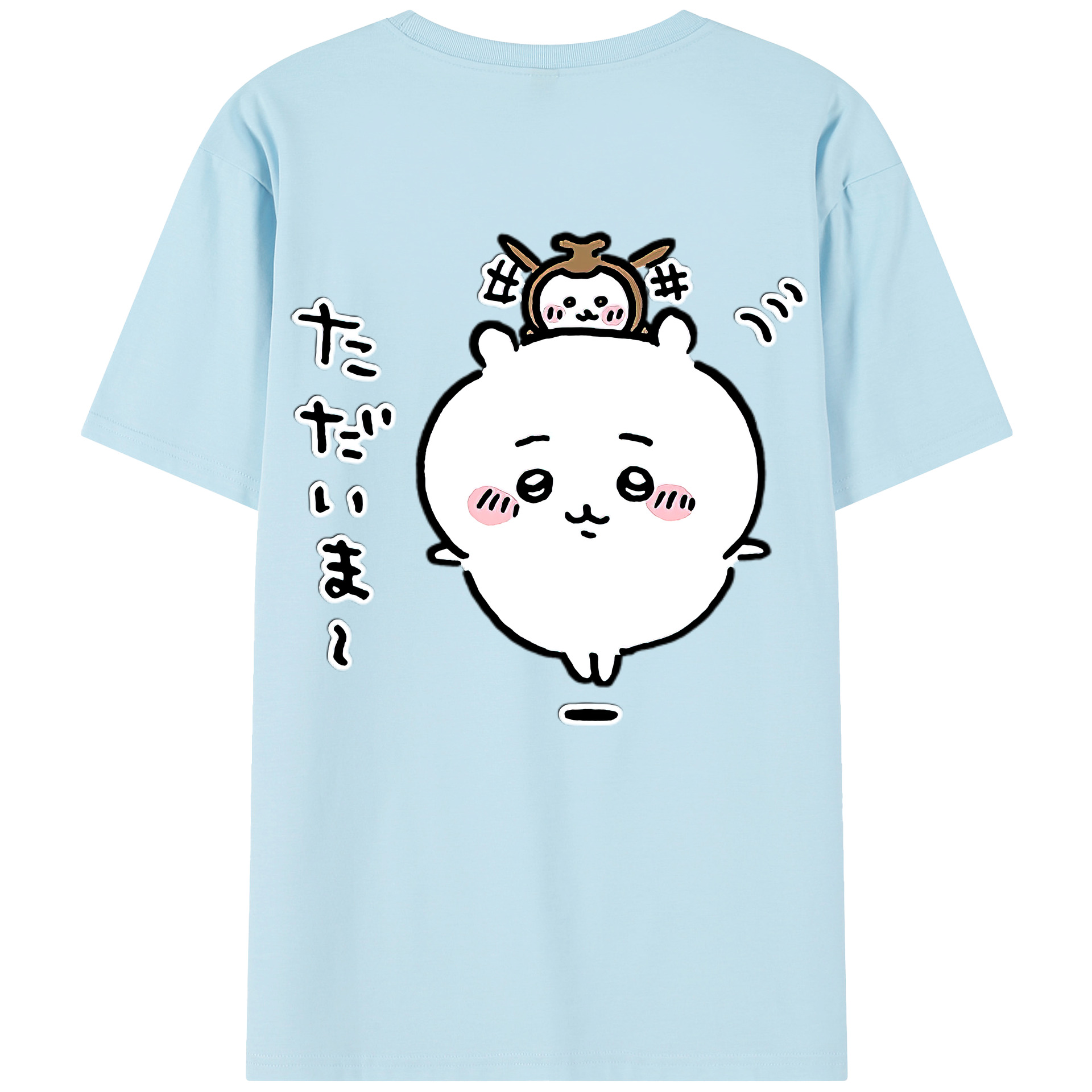 （画像用） ちいかわ ちいかわ Chii-kawa chiikawa 綿100％半袖Tシャツ（背面プリント）